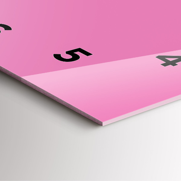 Szögletes fali üvegóra Rózsaszín