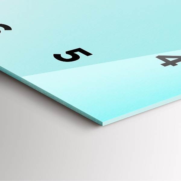 Szögletes fali üvegóra Zöld pálmafák