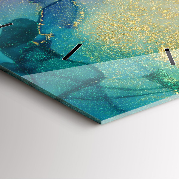 Szögletes fali üvegóra Színek absztrakciója