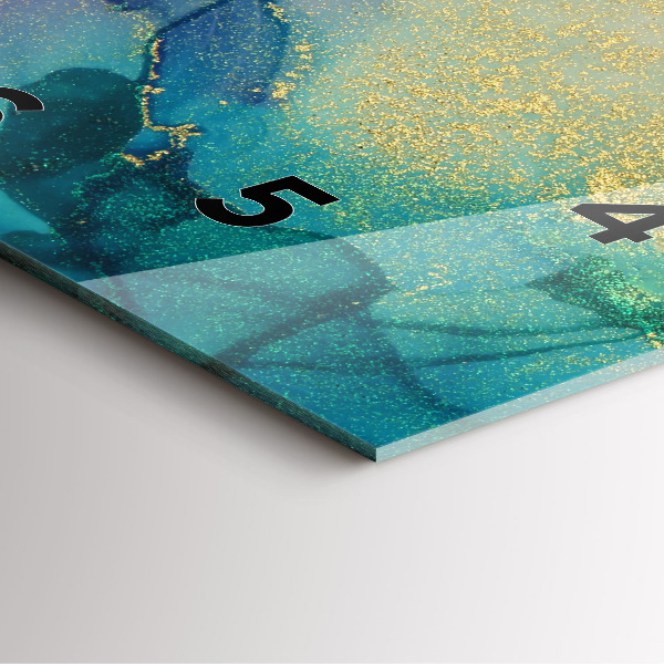 Szögletes fali üvegóra Színek absztrakciója