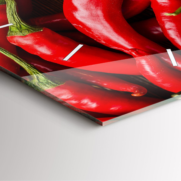 Szögletes fali üvegóra Csípős paprika