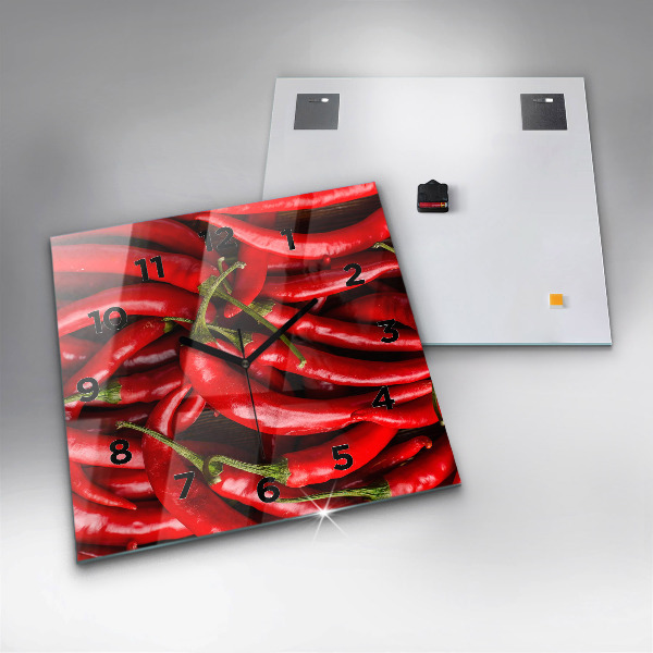 Szögletes fali üvegóra Csípős paprika
