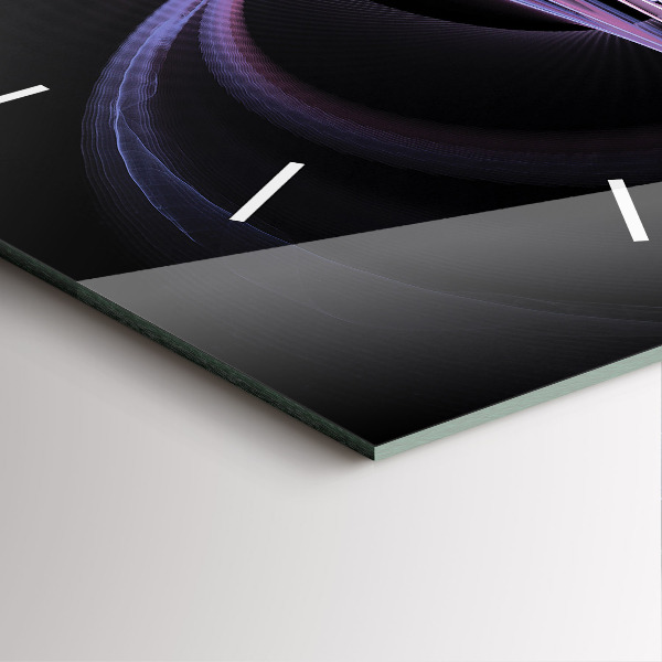 Szögletes fali üvegóra Lila absztrakció