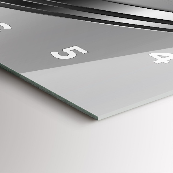 Szögletes fali üvegóra Ezüst vonalak