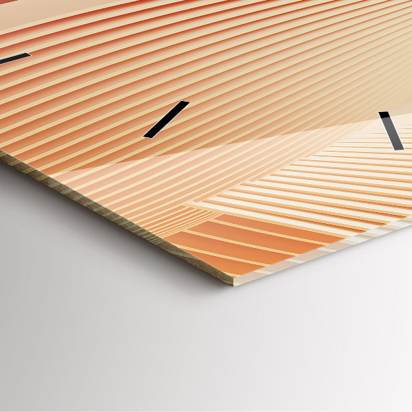 Szögletes fali üvegóra Absztrakt hullám minta