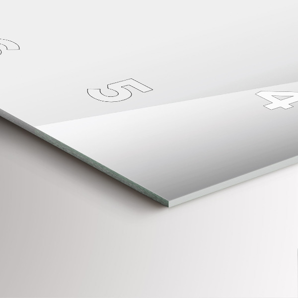 Szögletes fali üvegóra Ezüst absztrakció