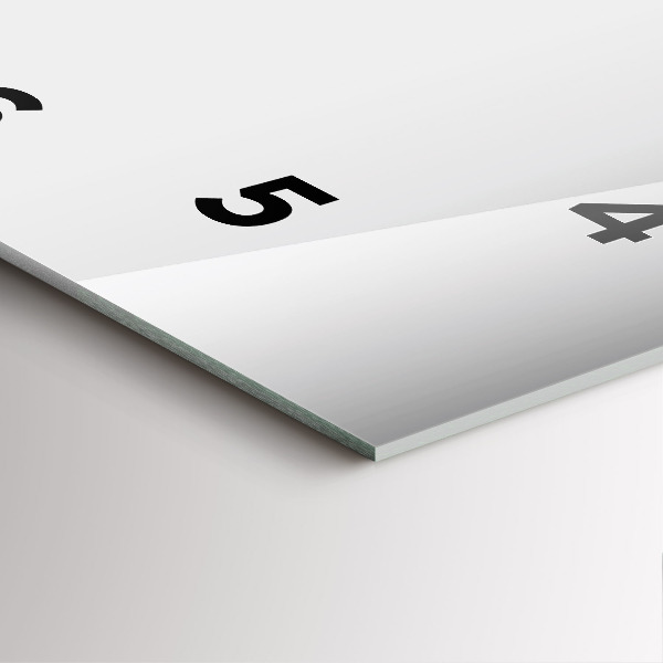 Szögletes fali üvegóra Ezüst absztrakció