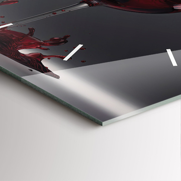 Szögletes fali üvegóra Egy pohár vörösbor