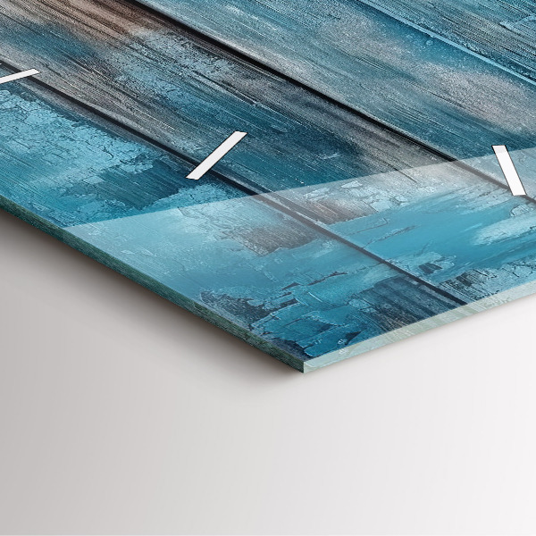 Szögletes fali üvegóra Kék táblák