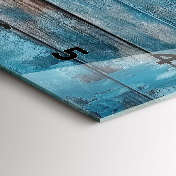 Szögletes fali üvegóra Kék táblák