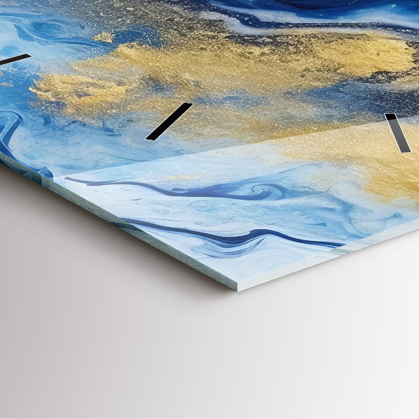 Szögletes fali üvegóra Kék márvány