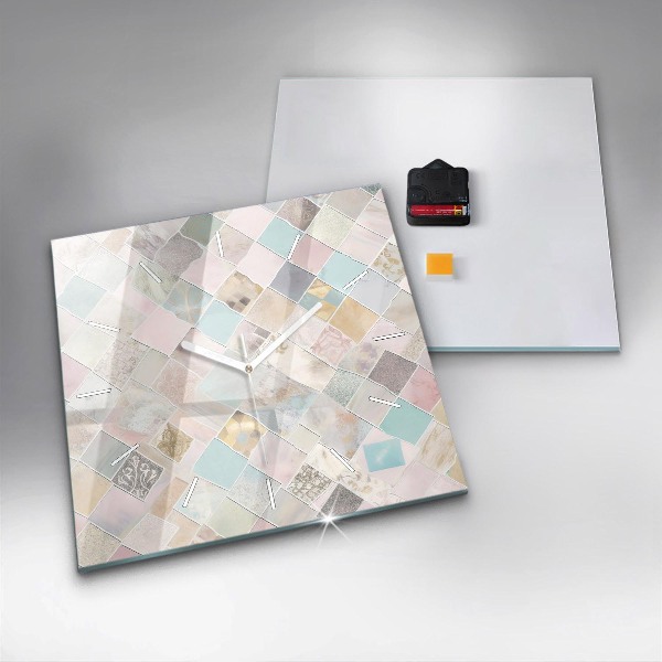 Szögletes fali üvegóra Színes csempe