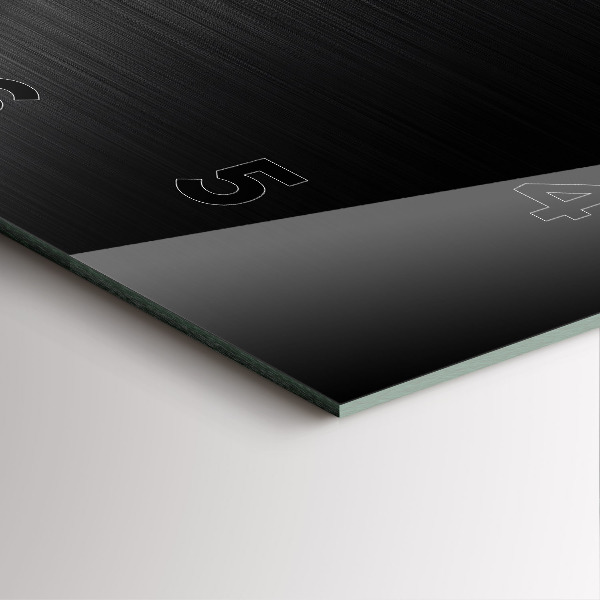 Szögletes fali üvegóra Fekete és ezüst vonalak