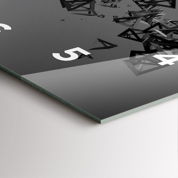 Szögletes fali üvegóra Sötét absztrakció