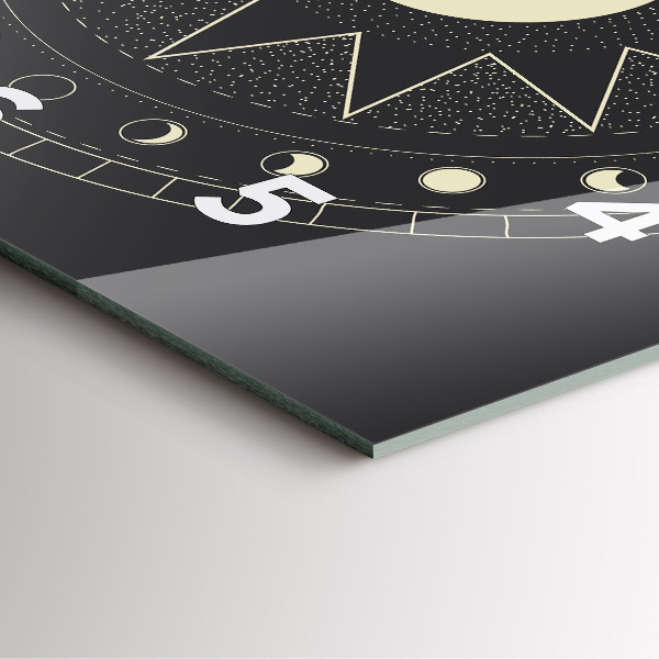 Szögletes fali üvegóra Holdfázisok