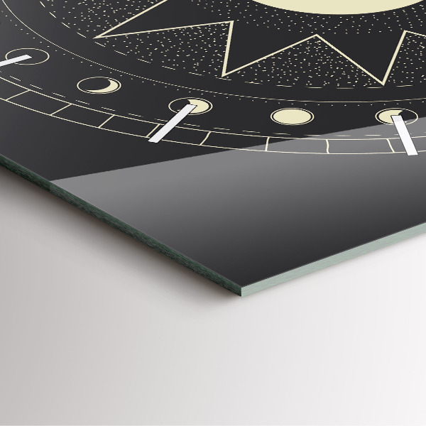 Szögletes fali üvegóra Holdfázisok