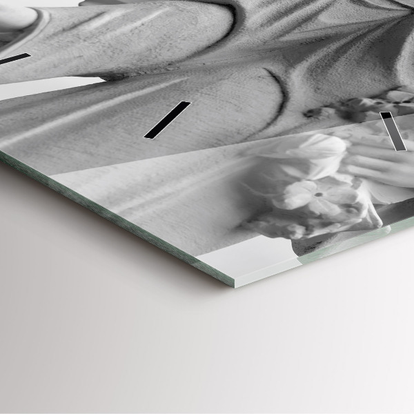 Szögletes fali üvegóra Öreg angyal szobor