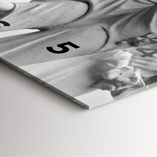 Szögletes fali üvegóra Öreg angyal szobor