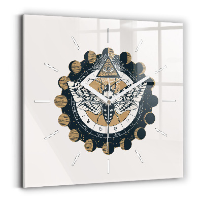 Szögletes fali üvegóra Holdfázisok és a szem