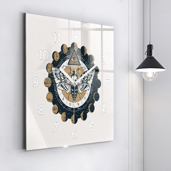 Szögletes fali üvegóra Holdfázisok és a szem