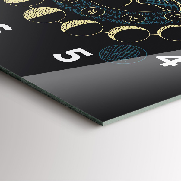 Szögletes fali üvegóra Holdfázisok és rovarok