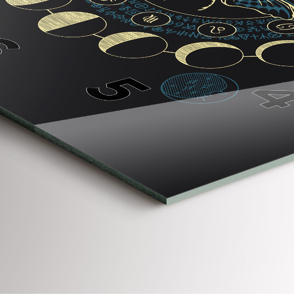 Szögletes fali üvegóra Holdfázisok és rovarok