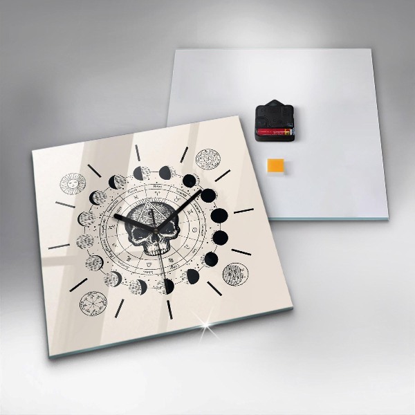 Szögletes fali üvegóra Holdfázisok