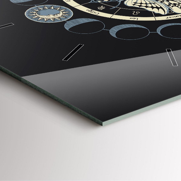 Szögletes fali üvegóra Holdfázisok