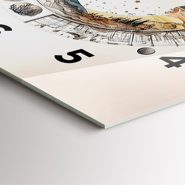 Szögletes fali üvegóra Csillagászati óra