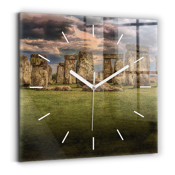 Szögletes fali üvegóra Stonehenge Nimbostratus