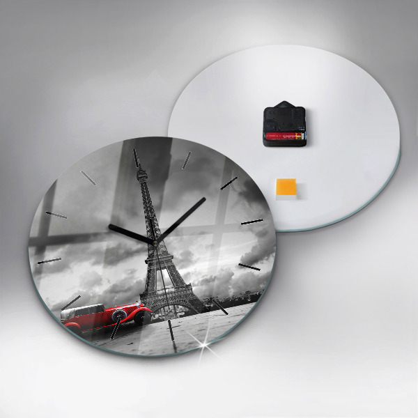Kerek fali üvegóra Párizsi Effel-torony