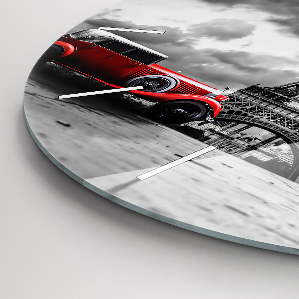 Kerek fali üvegóra Párizsi Effel-torony