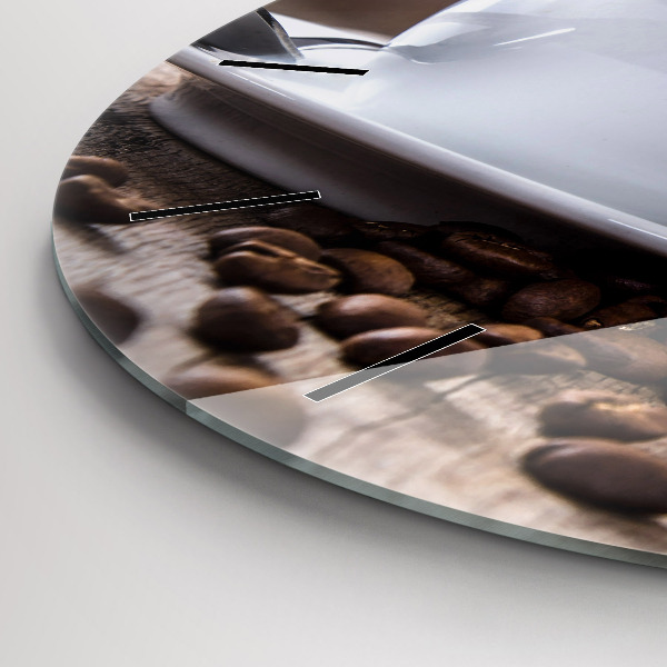 Kerek fali üvegóra Egy csésze kávét