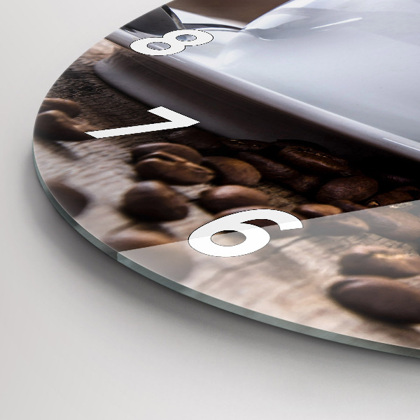 Kerek fali üvegóra Egy csésze kávét