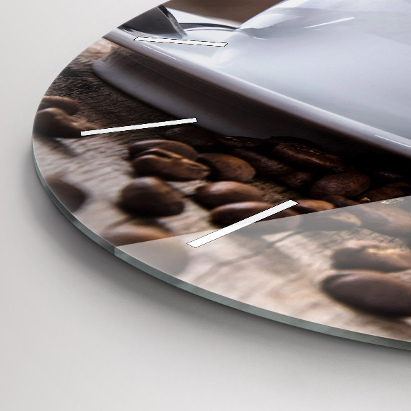 Kerek fali üvegóra Egy csésze kávét