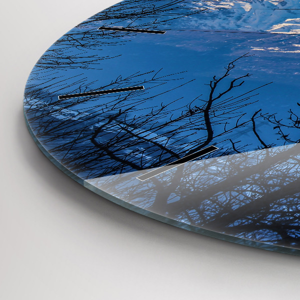 Kerek fali üvegóra Kilátás a hegyekre