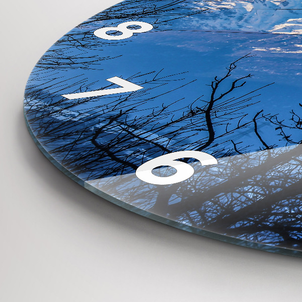 Kerek fali üvegóra Kilátás a hegyekre