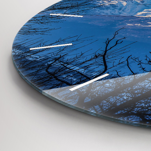 Kerek fali üvegóra Kilátás a hegyekre