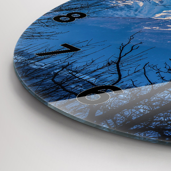 Kerek fali üvegóra Kilátás a hegyekre