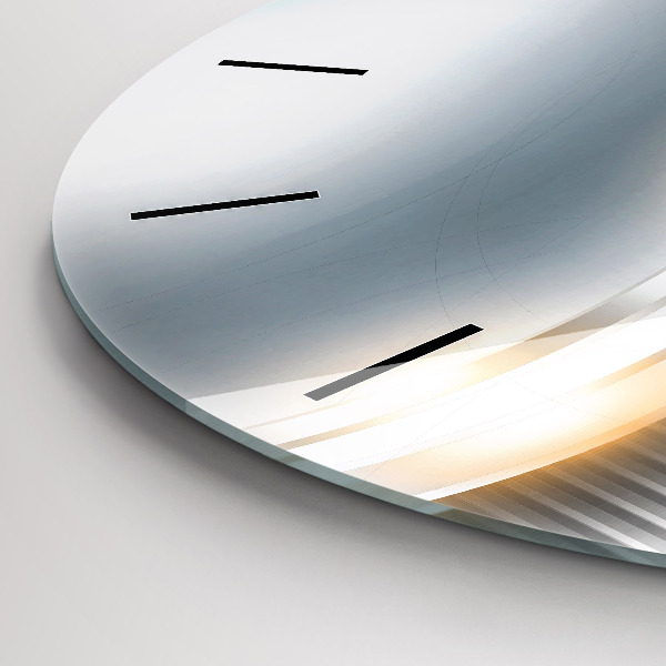 Kerek fali üvegóra Fém absztrakció