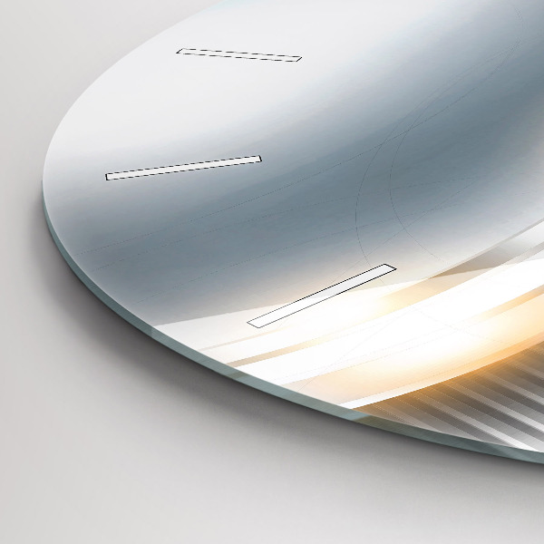 Kerek fali üvegóra Fém absztrakció