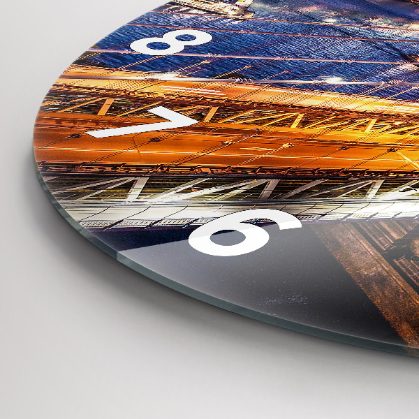 Kerek fali üvegóra New York és a naplemente