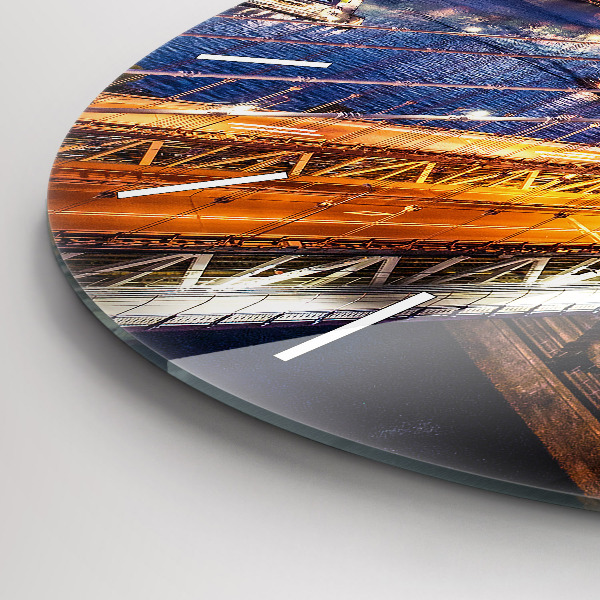 Kerek fali üvegóra New York és a naplemente