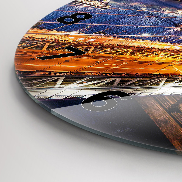 Kerek fali üvegóra New York és a naplemente