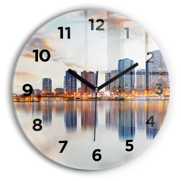 Kerek fali üvegóra Panoráma az Eiffel-toronnyal