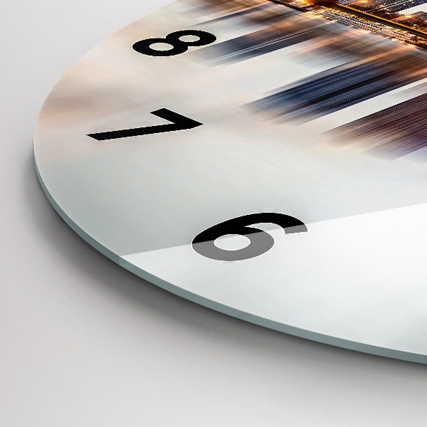 Kerek fali üvegóra Panoráma az Eiffel-toronnyal