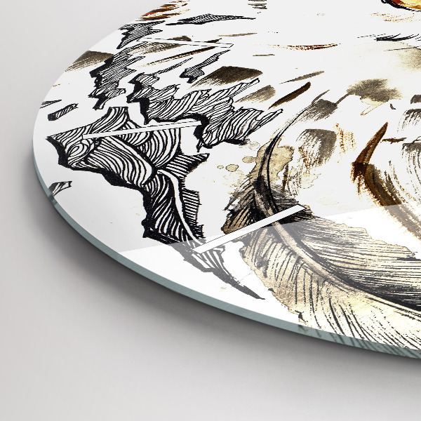 Kerek fali üvegóra Bagoly a bölcsesség szimbóluma