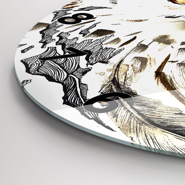 Kerek fali üvegóra Bagoly a bölcsesség szimbóluma