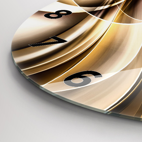 Kerek fali üvegóra Absztrakciós hullámok