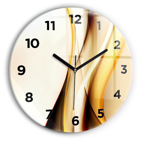 Kerek fali üvegóra Absztrakt hullám